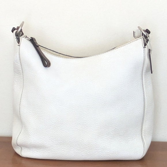 Vintage Coach White Leather Hobo Bag - Picture 2 of 12